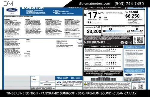Agate Black Metallic 2024 Ford Expedition Timberline