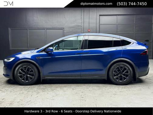 Blue 2022 Tesla Model X Plaid Tri Motor All-Wheel Drive