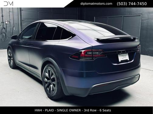 Purple 2023 Tesla Model X Plaid Tri Motor All-Wheel Drive