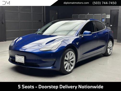 Deep Blue Metallic 2018 Tesla Model 3 Long Range