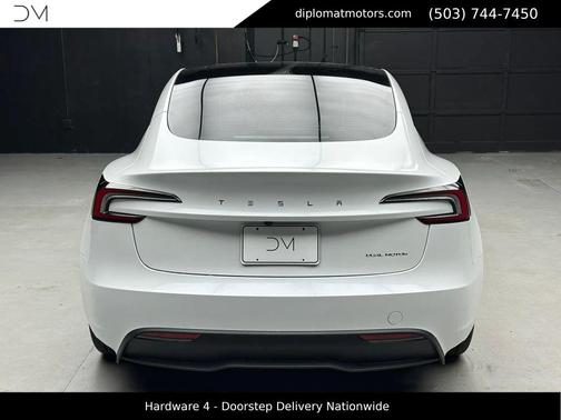 White 2025 Tesla Model 3 Long Range