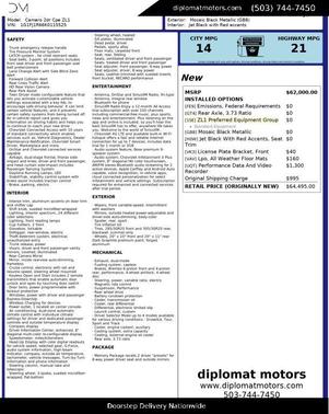 2019 Chevrolet Camaro ZL1