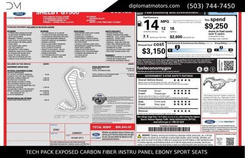 Shadow Black 2022 Ford Shelby GT500 Base