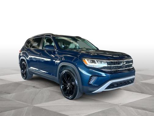 Tourmaline Blue Metallic 2023 Volkswagen Atlas 3.6 SE w/ Technology