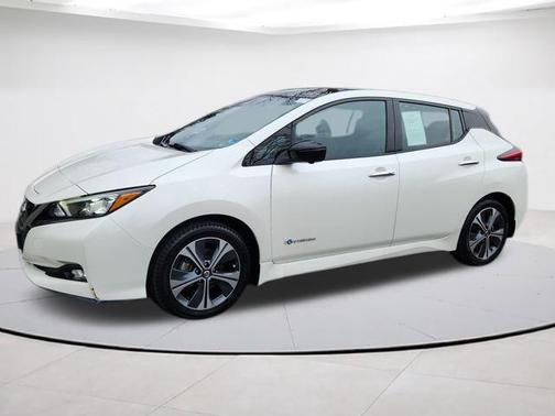 White / Black 2019 Nissan Leaf SL