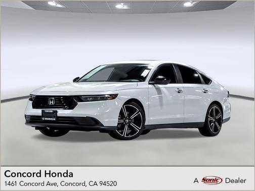 Platinum White Pearl 2025 Honda Accord Hybrid Sport