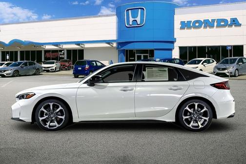 Platinum White Pearl 2026 Honda Civic Hybrid Sport Touring