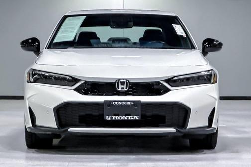 Platinum White Pearl 2025 Honda Civic Hybrid Sport Touring