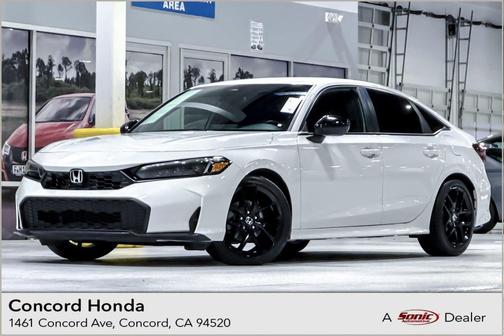 Platinum White Pearl 2025 Honda Civic Sport