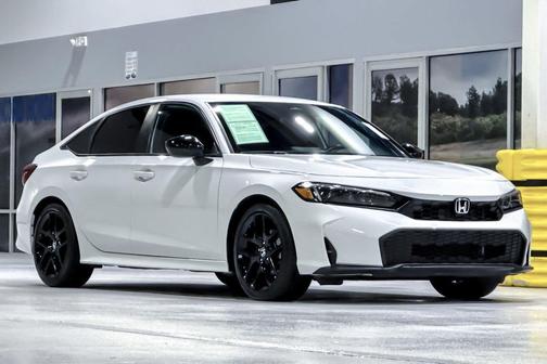 Platinum White Pearl 2025 Honda Civic Sport