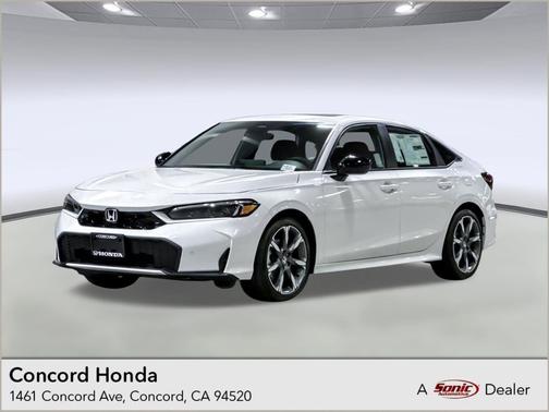 Platinum White Pearl 2026 Honda Civic Hybrid Sport