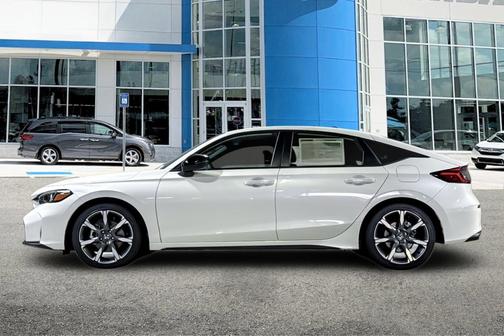 Platinum White Pearl 2026 Honda Civic Hybrid Sport Touring