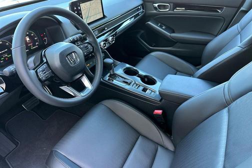 Platinum White Pearl 2026 Honda Civic Hybrid Sport Touring
