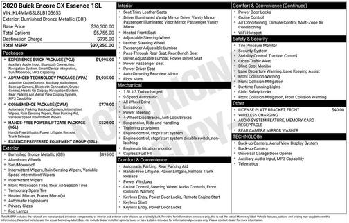 Burnished Bronze Metallic 2020 Buick Encore GX Essence