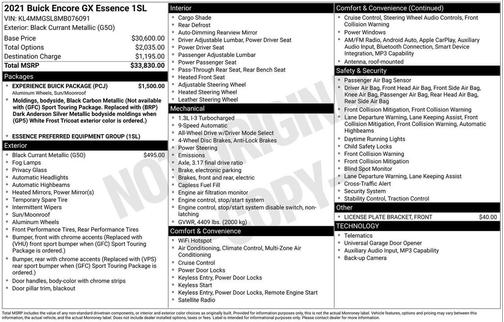 Black Currant Metallic 2021 Buick Encore GX Essence