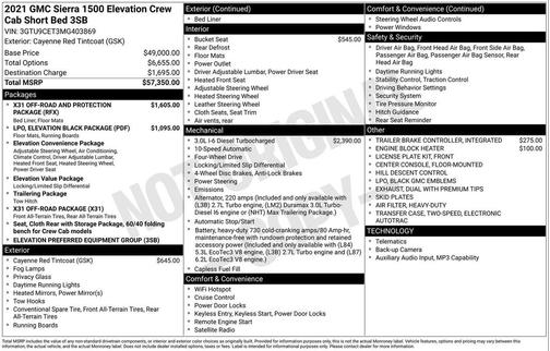 2021 GMC Sierra 1500 Elevation
