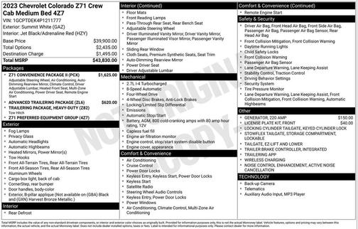 2023 Chevrolet Colorado Z71