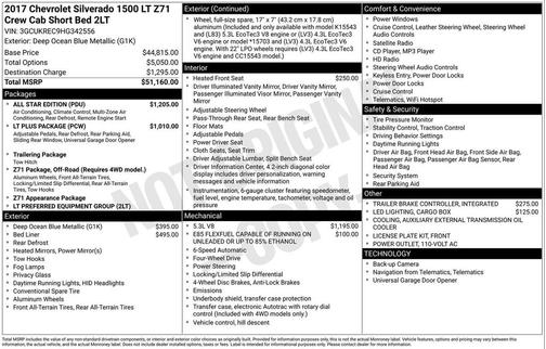 2017 Chevrolet Silverado 1500 2LT