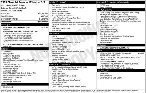 2023 Chevrolet Traverse LT Leather