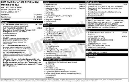 2025 GMC Sierra 1500 SLT