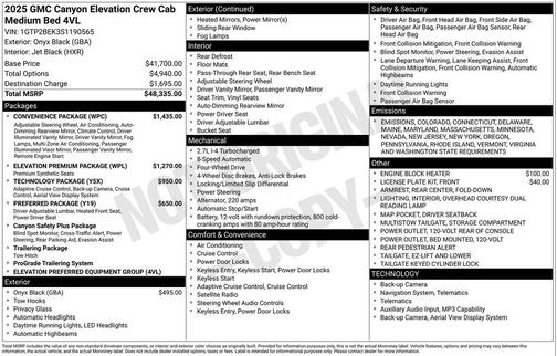 2025 GMC Canyon Elevation