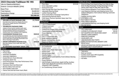 2023 Chevrolet Trailblazer RS