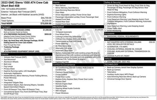 2023 GMC Sierra 1500 AT4