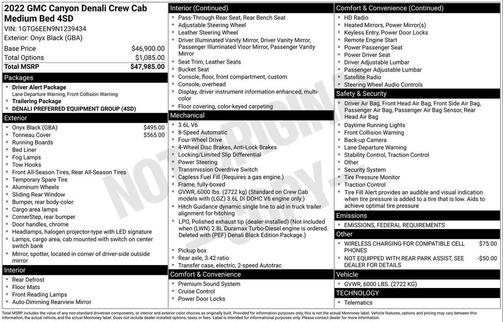 2022 GMC Canyon Denali