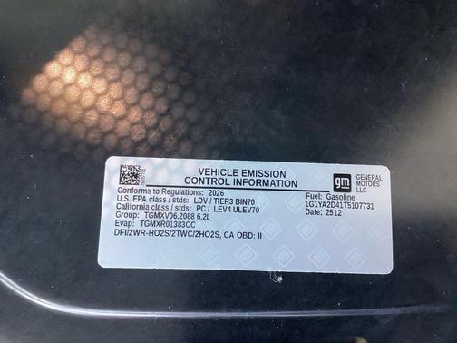 2026 Chevrolet Corvette Stingray w/1LT