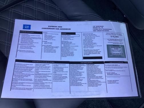 2025 Chevrolet Express 2500 RWD 2500 Regular Wheelbase WT