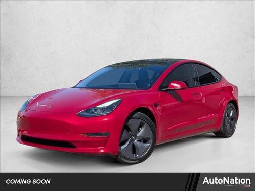 Red Multi-Coat 2021 Tesla Model 3 Long Range