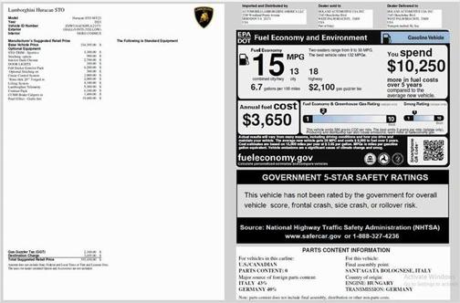 2023 Lamborghini Huracan STO Coupe
