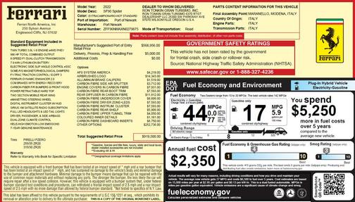 Rosso Magma 2022 Ferrari SF90 Spider
