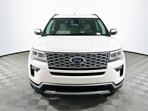 White Platinum Metallic Tri-Coat 2018 Ford Explorer Platinum