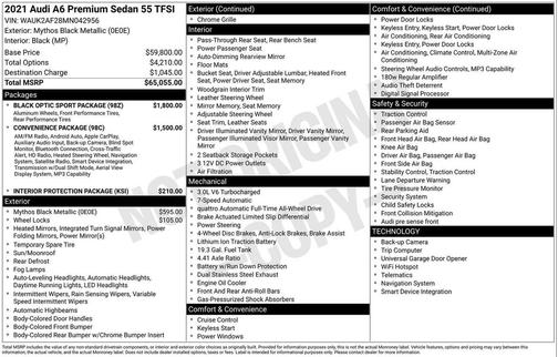 2021 Audi A6 55 Premium