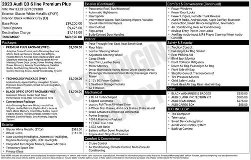 2023 Audi Q3 45 S line Premium Plus