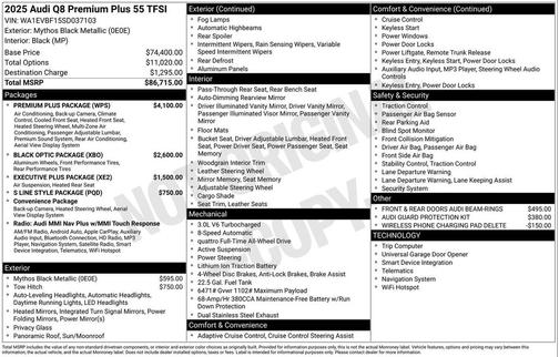 2025 Audi Q8 55 Premium Plus