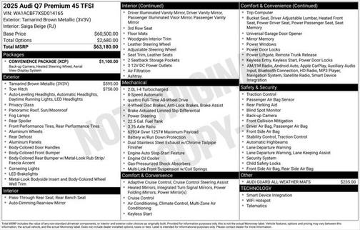 2025 Audi Q7 45 Premium