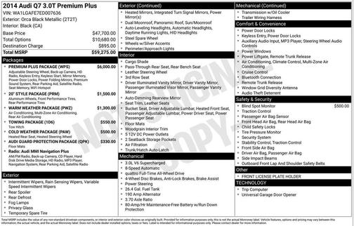 2014 Audi Q7 3.0T Premium Plus