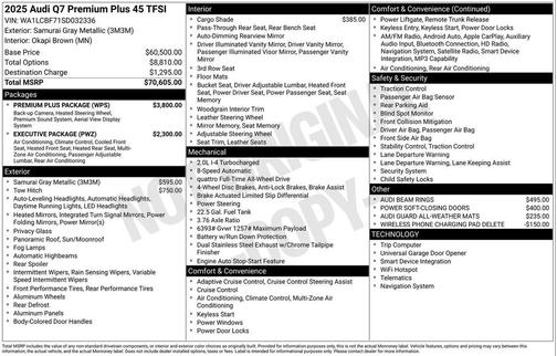 2025 Audi Q7 45 Premium Plus