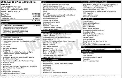2023 Audi Q5 e 55 S line Premium Plus