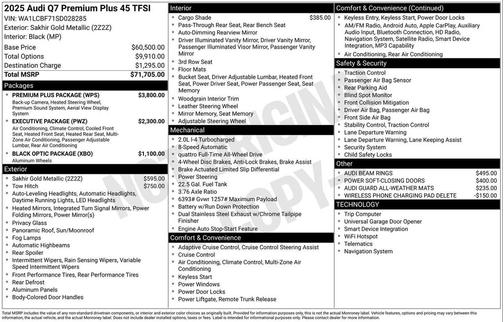 2025 Audi Q7 45 Premium Plus