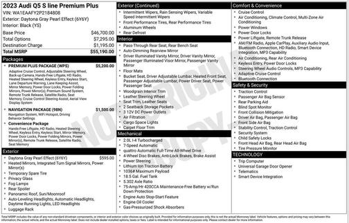 2023 Audi Q5 45 S line Premium Plus