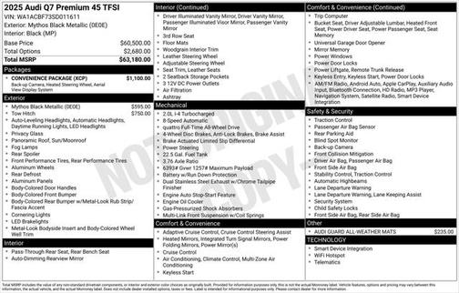 2025 Audi Q7 45 Premium