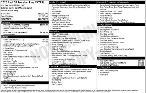 2025 Audi Q7 45 Premium Plus