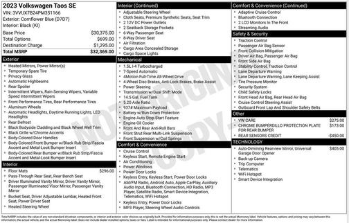 2023 Volkswagen Taos 1.5T SE