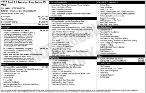 2025 Audi A6 55 Premium Plus