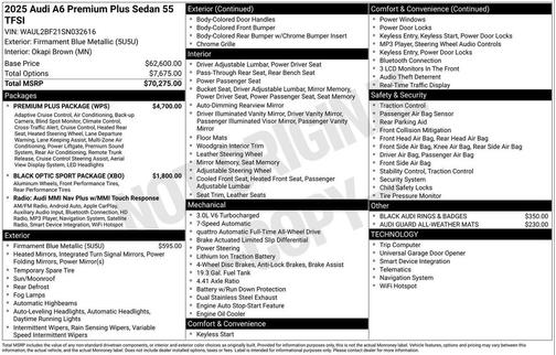 2025 Audi A6 55 Premium Plus