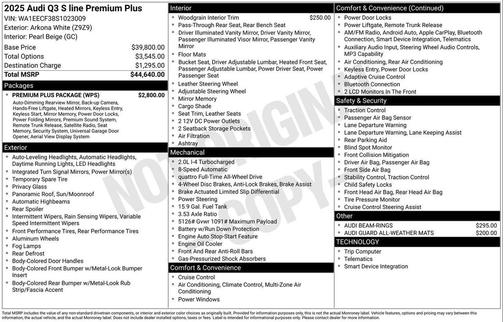 2025 Audi Q3 45 S line Premium Plus