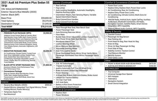 2021 Audi A6 55 Premium Plus